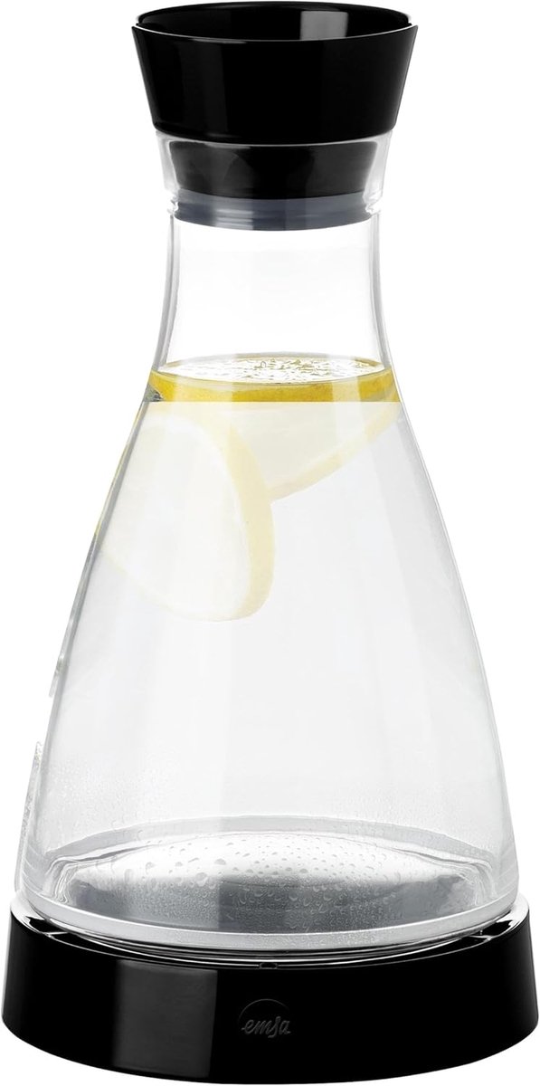 Karaf - Drank Dispenser - Serveren van Dranken - Met Deksel - 1 Liter - Zwart