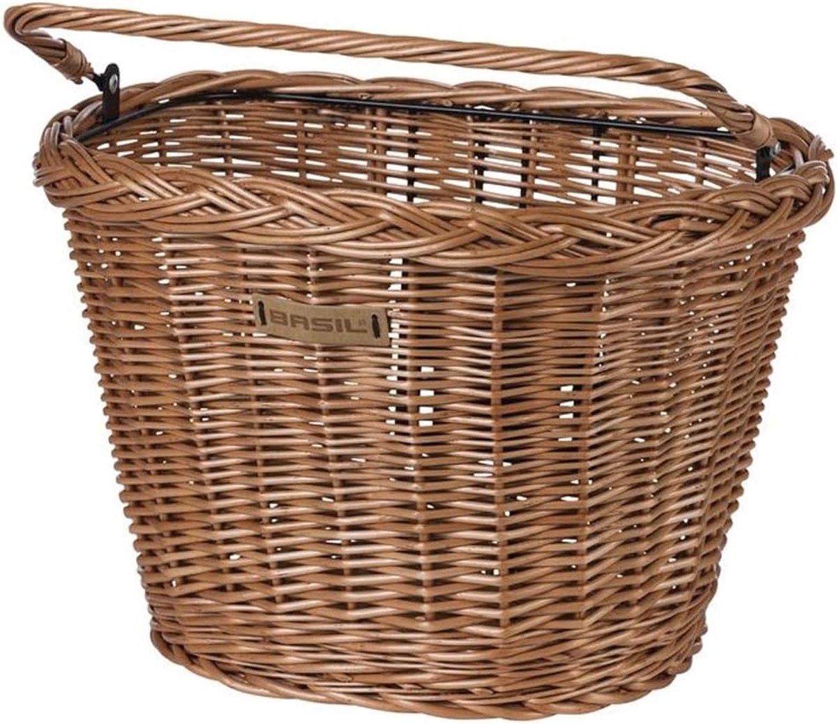 Rieten Fietsmand - Natuurlijke Mand - Fietsen Boodschappen - Afneembaar Met Adapter - 5 kg Laadvermogen - Bruin