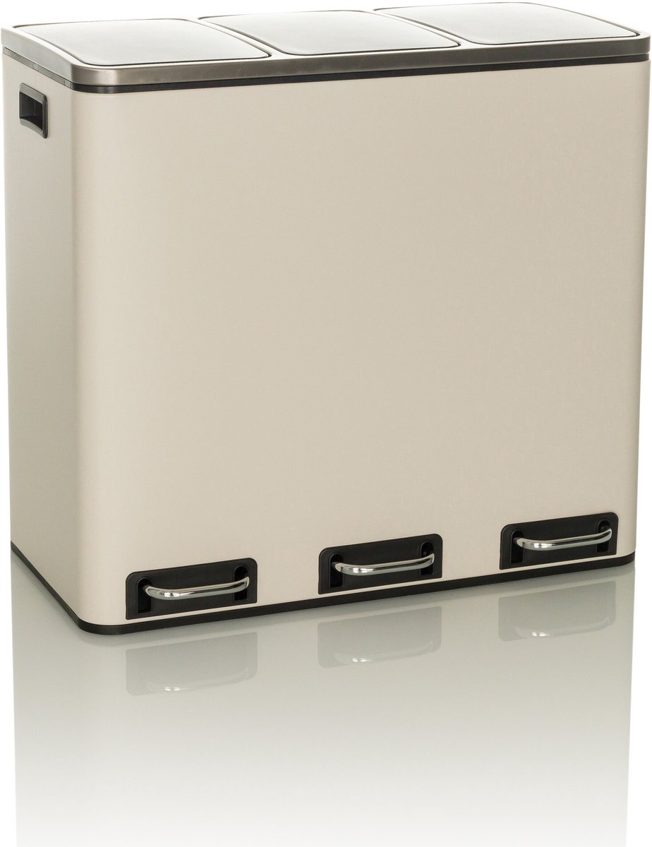 Clean 9 | 3 x 18L - Prullenbak Beige