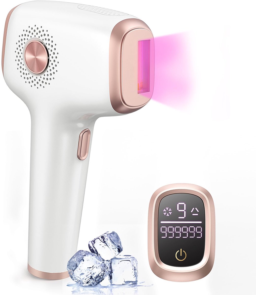 Belle's product-ontharingsapparaat-IPL-ontharing met ijskoeling – 999.999 flitsen – Pijnloos & langdurig-Belle's product