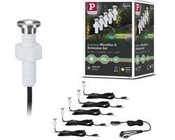 Paulmann Plug & Shine LED-grondinbouwlamp MicroPen II Uitbreidingsset IP67 3000K 5 × 0,2W Zilver