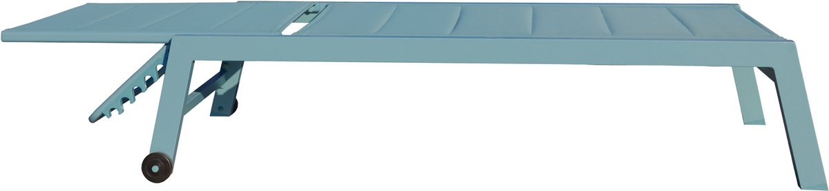 BARBADOS Ligstoel in lichtblauw textilene - lichtblauw aluminium