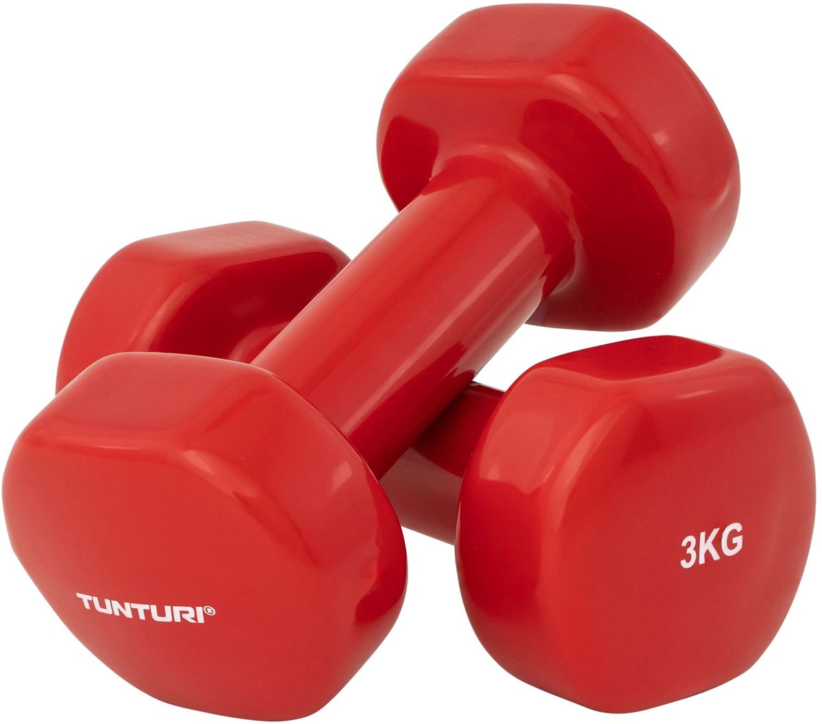 Tunturi Vinyl Dumbbells 2x 3 kg Red