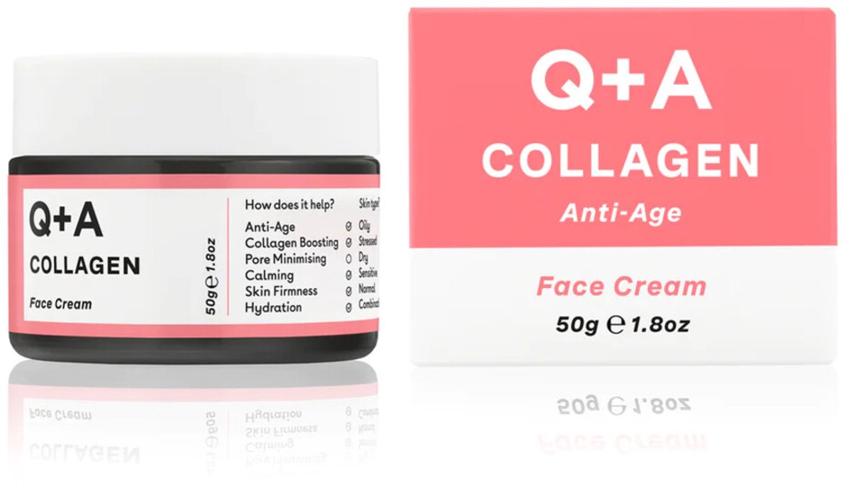 Q+A Collagen Dagcrème - 3 x 50 gr - Voordeelverpakking