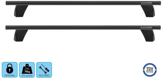 Barres de Galeries de toit Citroën C4 Picasso I 2006-2013 Menabo Delta noir