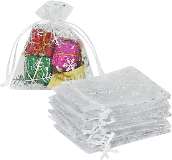 Fako Bijoux® - Organza Zakjes - 7x9cm - Grijs - 100 Stuks