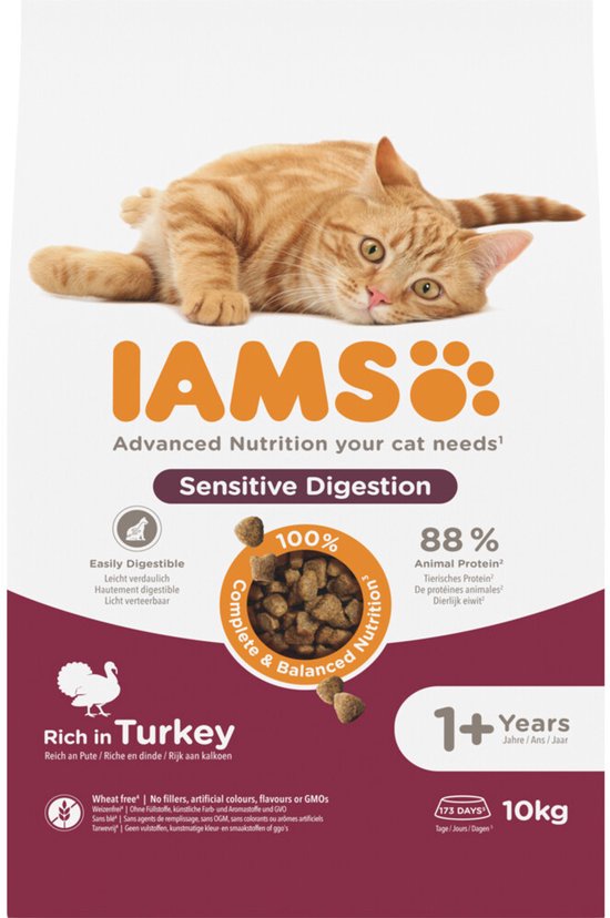 IAMS Cat adult Sensitive Digestion Turkey - 10 kg