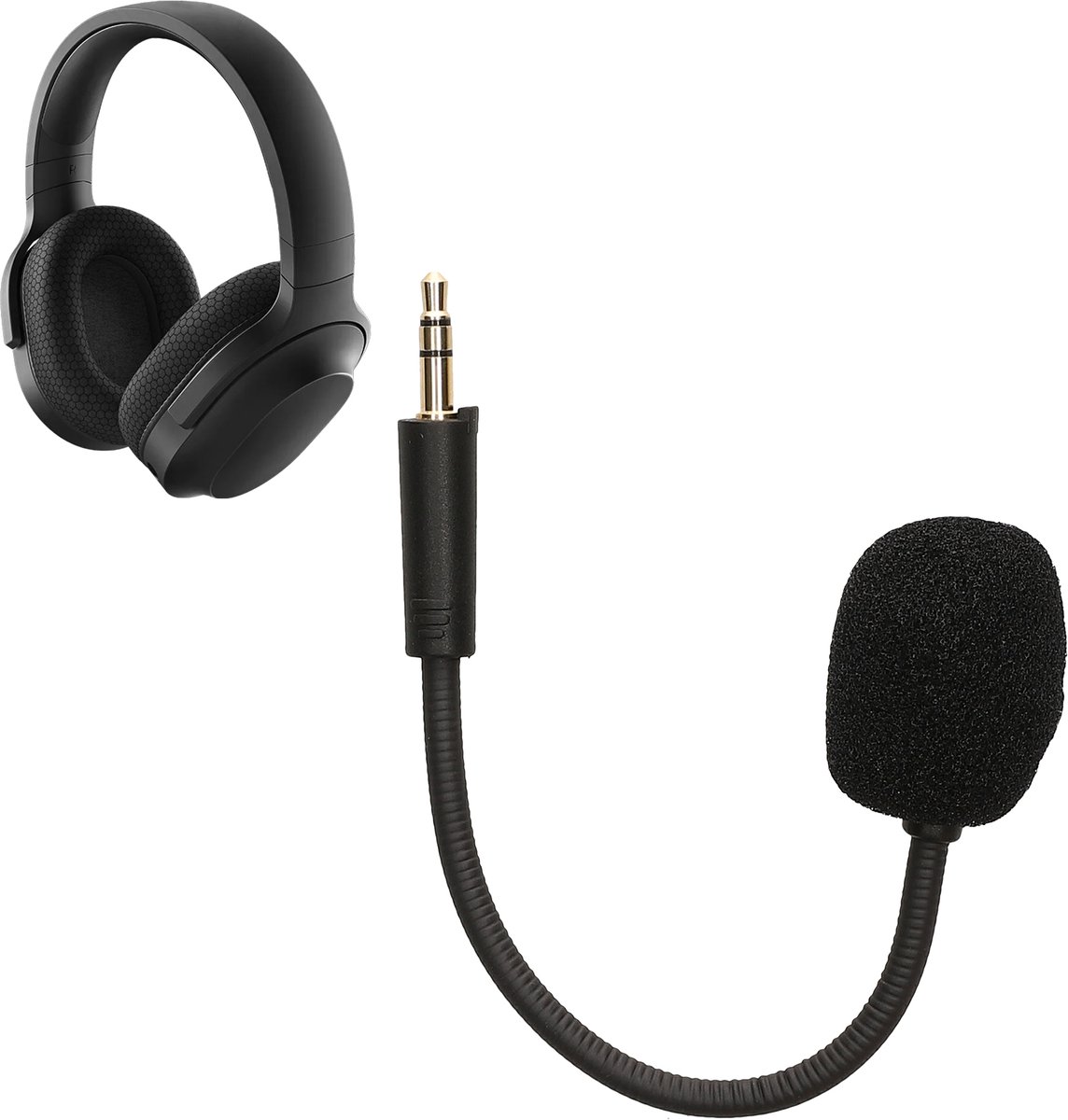 kwmobile microfoon voor gaming headset - geschikt voor Razer Barracuda X - 10 cm - In zwart