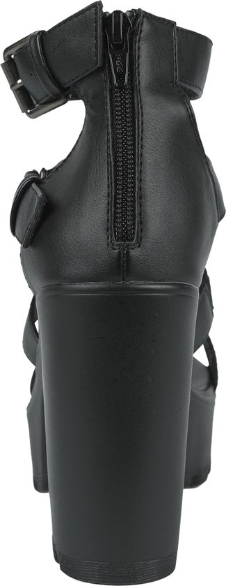 Escarpins noirs à clous et anneaux Rock Rebel by EMP pour femme - EU40