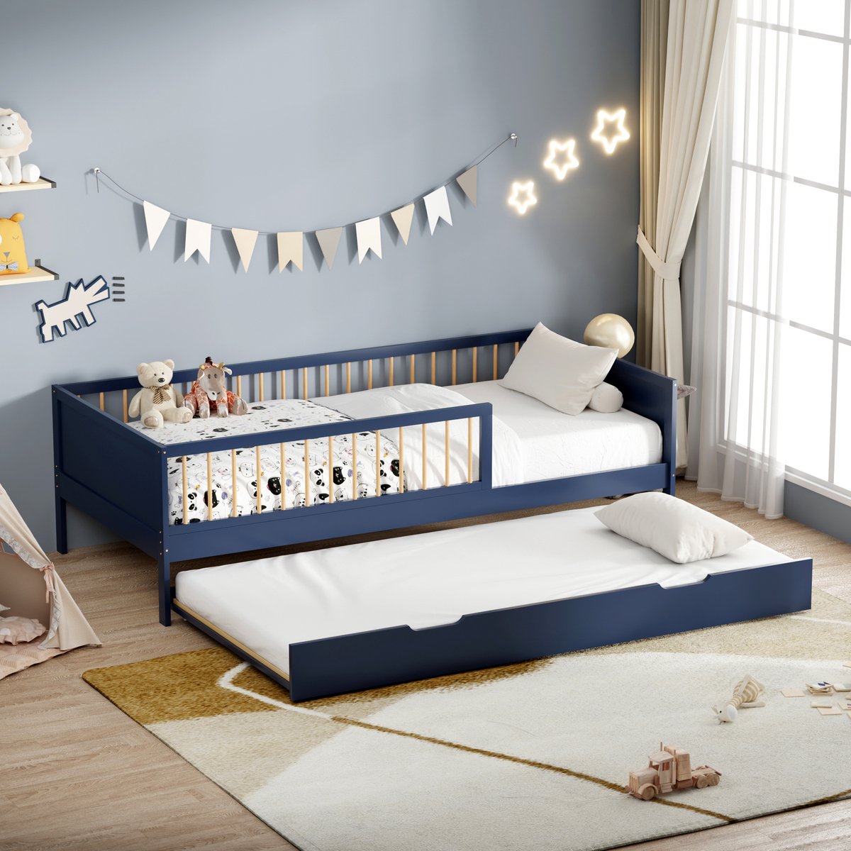 Donkerblauw ladebed