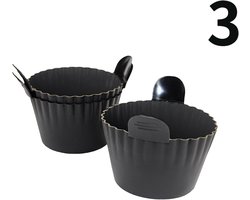 Siliconen Airfryer Siliconen Cupcake Bakvorm Ramekin voor Airfryer Oven Airfryer Siliconen Mandje