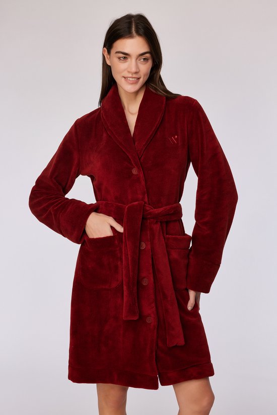 Peignoir femme Woody rouge foncé - taille L