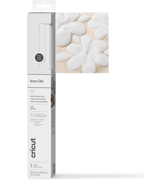 Cricut™ Puff Iron-On Wit – 30,5 x 48,3 cm