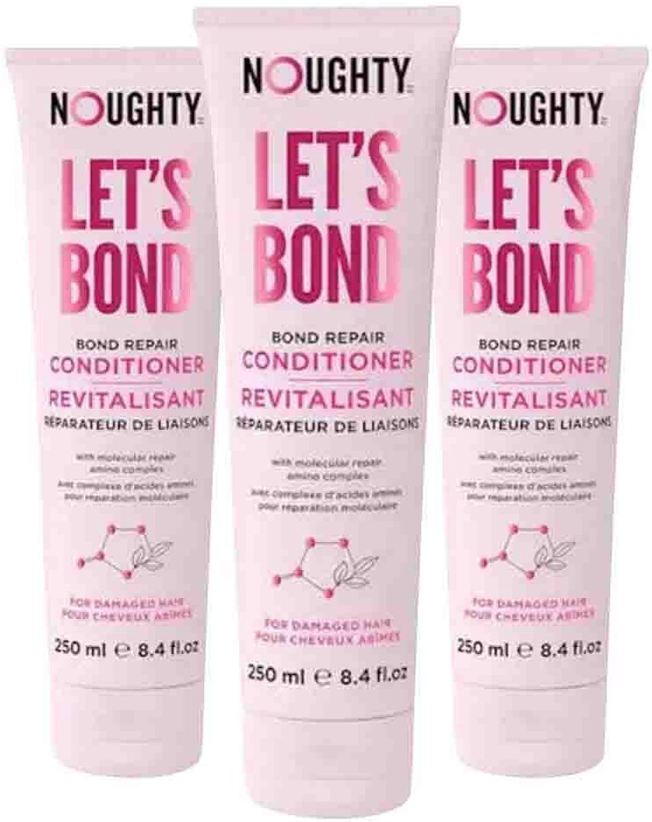Noughty Let's Bond Repair Conditioner - 3 x 250 ml - Voordeelverpakking