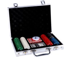 Pokerset in koffer 200 delig met 2 decks speelkaarten en fiches | Pokerset | 200 delig