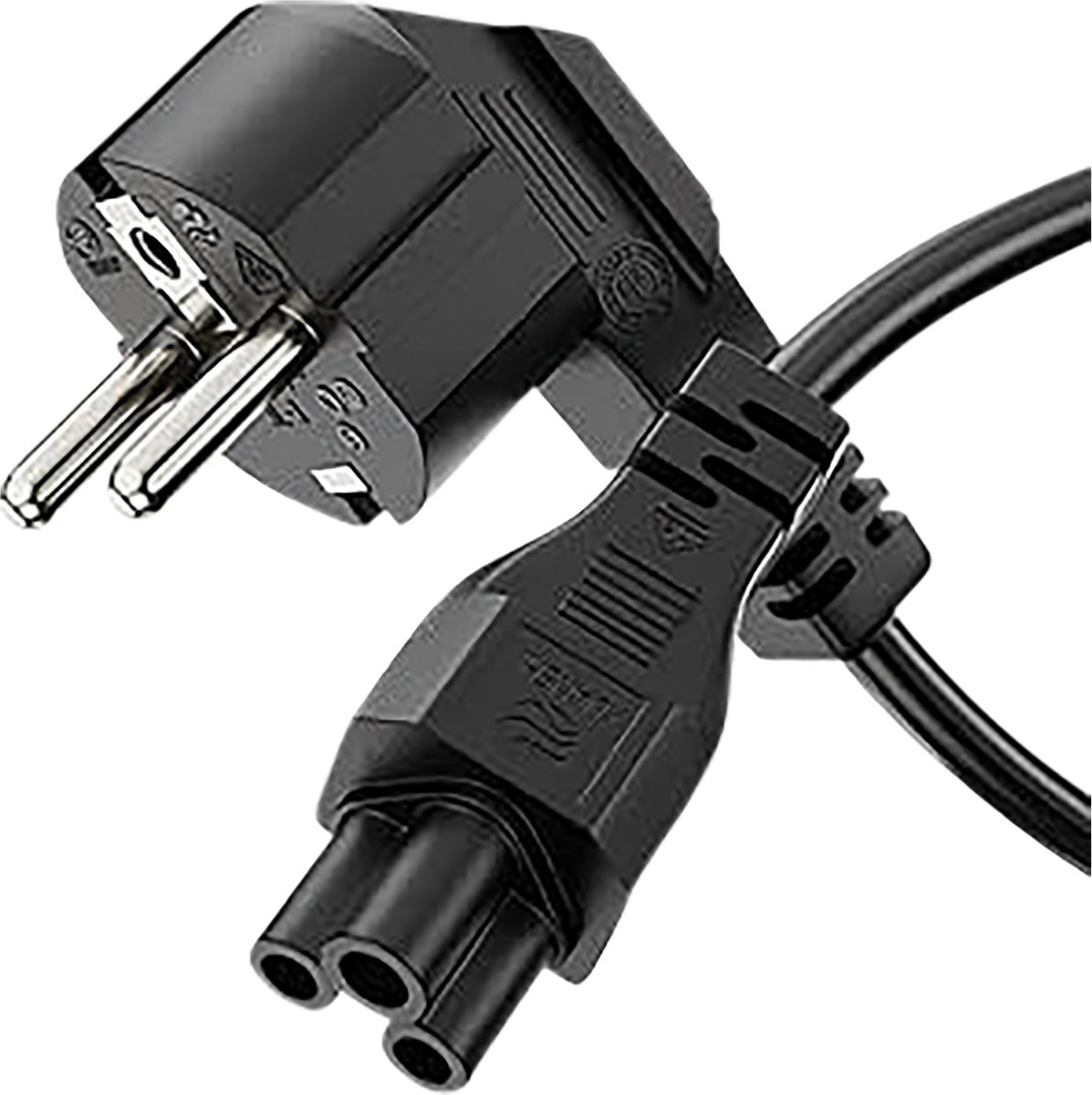 SONERO Netvoedingskabel met beschermingscontactstekker, X-SKW-C5G-010B, 90°, zwart, 1m