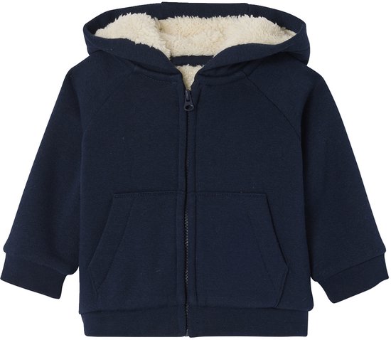 Vertbaudet Cardigan zippé bébé en molleton entièrement doublé à capuche