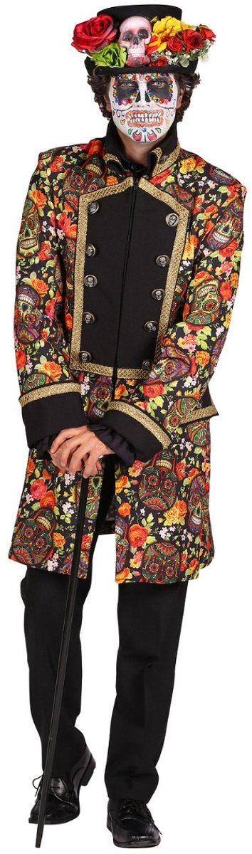 Jas Day of the Dead Volwassenen Mannen Multi Kleuren Maat XL