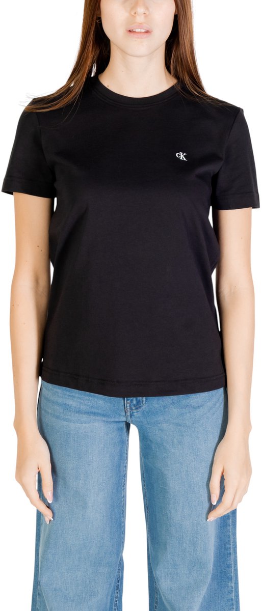 Calvin Klein Jeans Ss Monogram Crew Tee Zwart