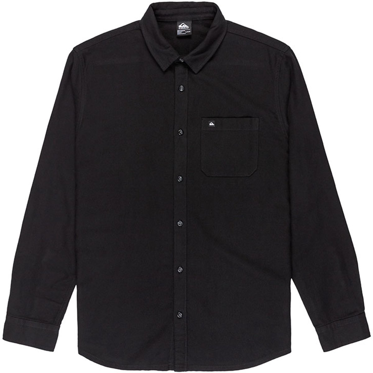 Quiksilver Motherfly Solid Overhemd Met Lange Mouwen L Man Zwart