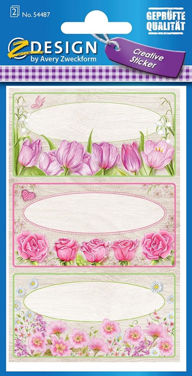 Premium creatieve cadeaustickers bloemen