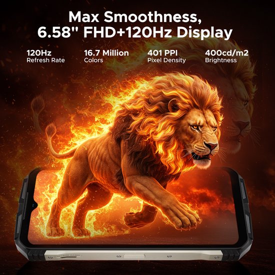 Smartphone DOOGEE VMax S - 256Go RAM 24Go - Doré - Déverrouillé - Batterie Géante 22000mAh - Android - Neuf