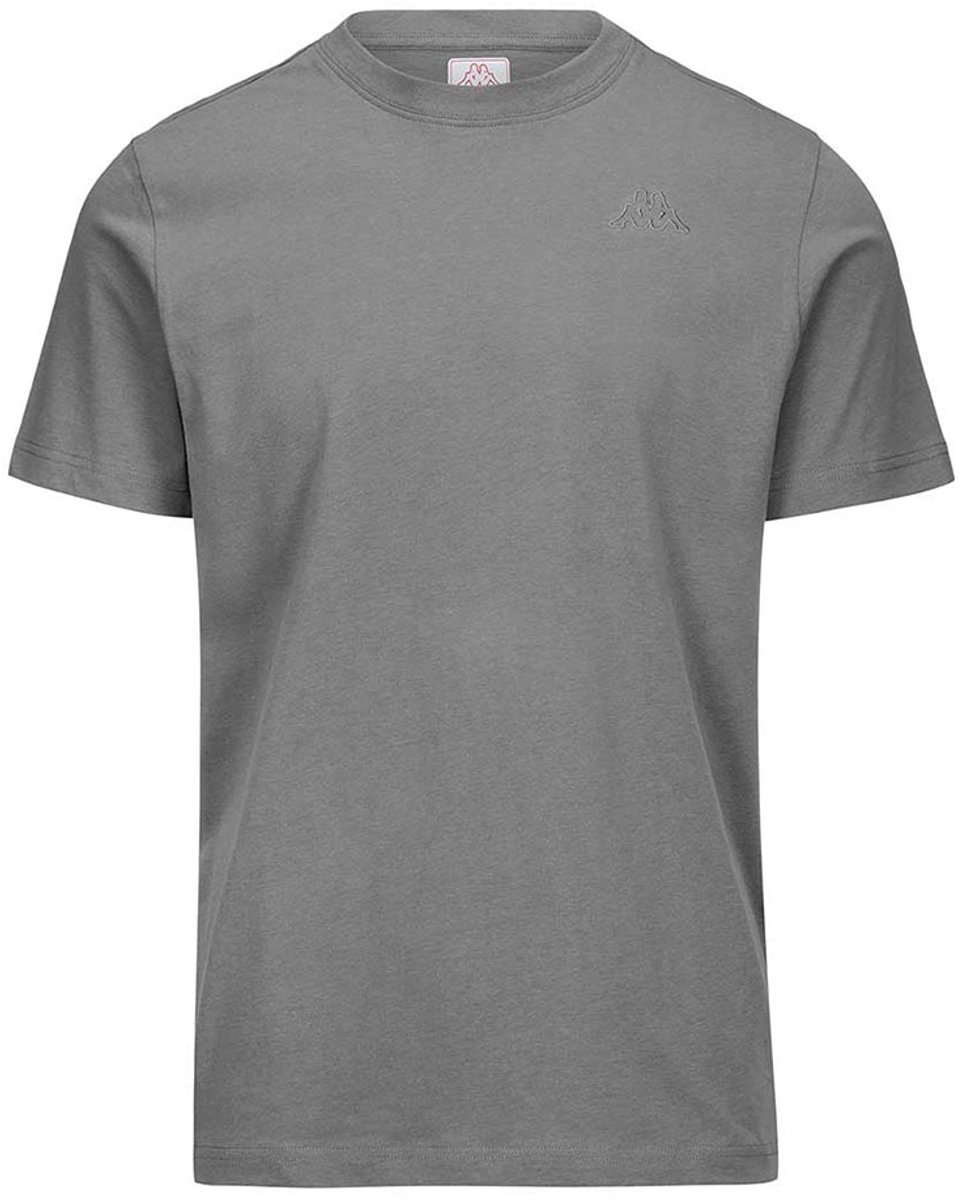 Kappa Cafers Slim T-shirt Met Korte Mouwen Grijs L Man