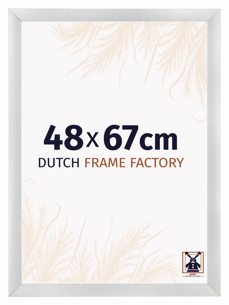 Dutch Frame Factory Fotolijst 48x67 cm - MDF - Zilver Mat - Praag