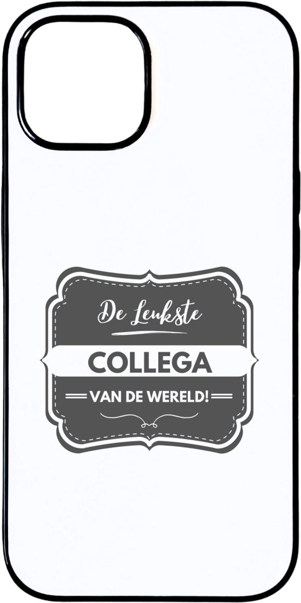 Hacebo® - De leukste collega telefoonhoesje - Collega - beste collega - telefoonhoesjes - werk - afscheidscadeau - verjaardagscadeau - kado - hoesje geschikt voor iPhone 15