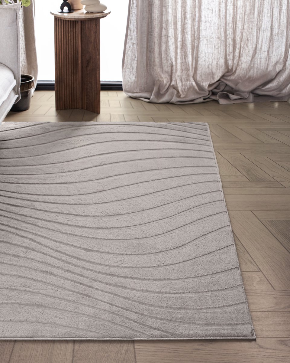 Carpetique Vloerkleed Rechthoek - 200x290 cm – Taupe - Antislip – Japandi & Scandinavisch Woonkamer Tapijt
