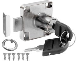 SnelShoppen - Security Cabinet Lock with Key, Cylinder Zinc Alloy Locker Lock 22mm, Cam Lock voor Kasten, Lades, Meubels, Postbussen, Veilig en Duurza