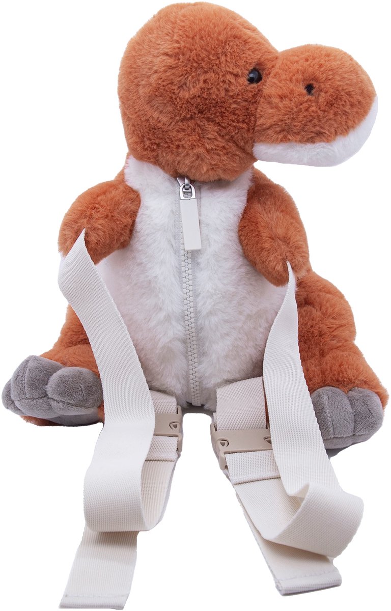 Cute since 1999 - Dinosauruspark - Oranje Dinosaurus rugzak - Boekentas kleuter - Zachte rugtas meisjes en jongens - 37 cm