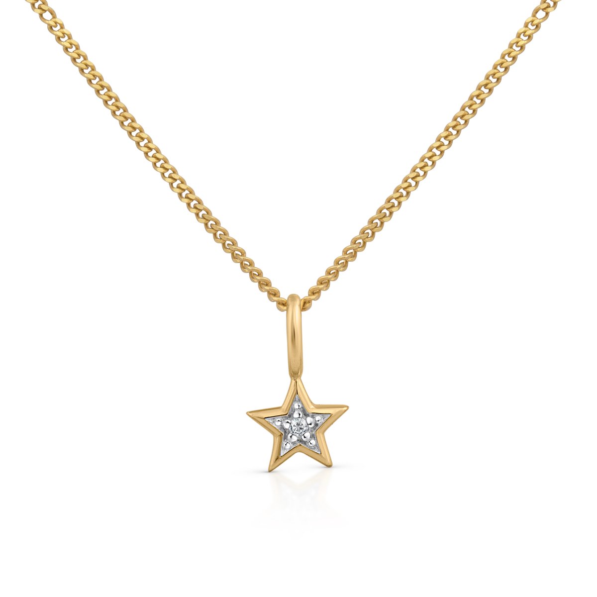 Orolino Halskette Gold 585 mit Stern-Motiv und Brillant 0,005ct.