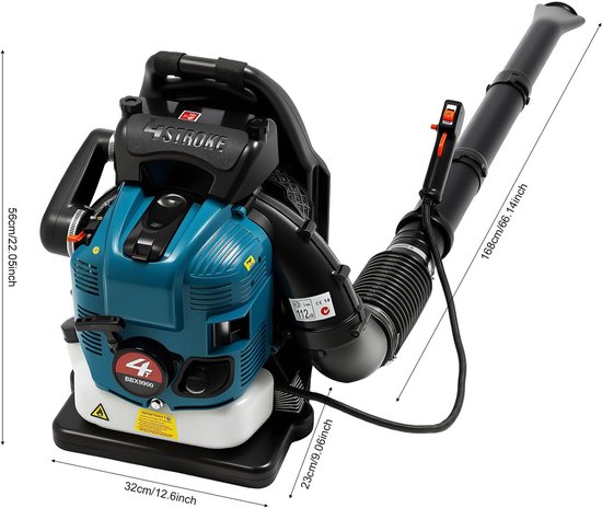 Mura Bladblazer Benzine - Tuin Blazer - Leaf Blower - Tuin Reiniger - Sneeuwblazer - Oprit Reiniger - Rugzakontwerp - 4-Taktmotor — afbeelding 4