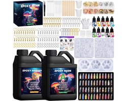 Epoxy Starterspakket XL - Epoxy Giethars - Epoxy Hars - Epoxy Lijm - Epoxy Set - DIY Sieraden Maken - Epoxy Starterskit Voor Oorbellen - Giethars - Sieraden Maken Set - 1020 ml