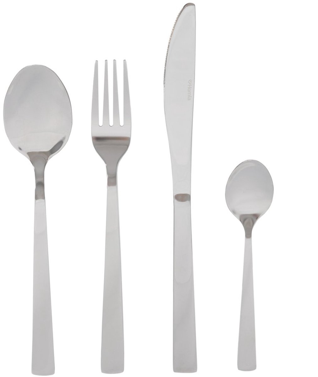 HOMLA - Cutlery Set - Silver - 24 Pieces