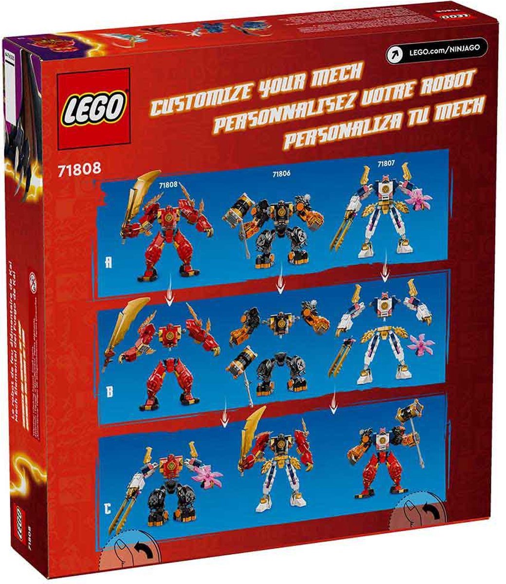 LEGO 71808 NINJAGO Kai's elementaire vuurmecha Actiefiguur Speelgoed voor Rollenspellen — afbeelding 16