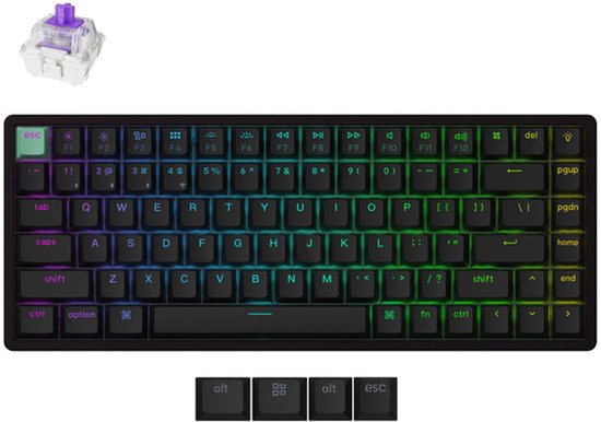 Keychron K2 HE toetsenbord Nebula switch zwart