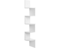 Hoppa! - Zigzag hoekkast - wit - kunststof – 20×20×127,5 cm