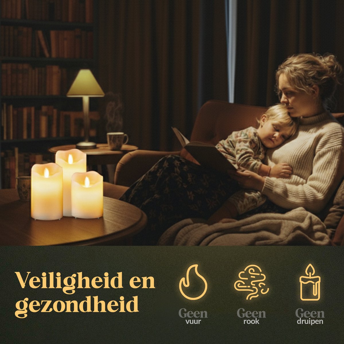 Aurae Oplaadbare Led Kaarsen met Bewegende Vlam - 3x - Echte Wax - 35+ Branduren - Afstandsbediening - Flikkerende Vlam - Oplaadbaar - Timer - Kerst Kaarsen — cadeau in Wonen & Interieur - foto 6