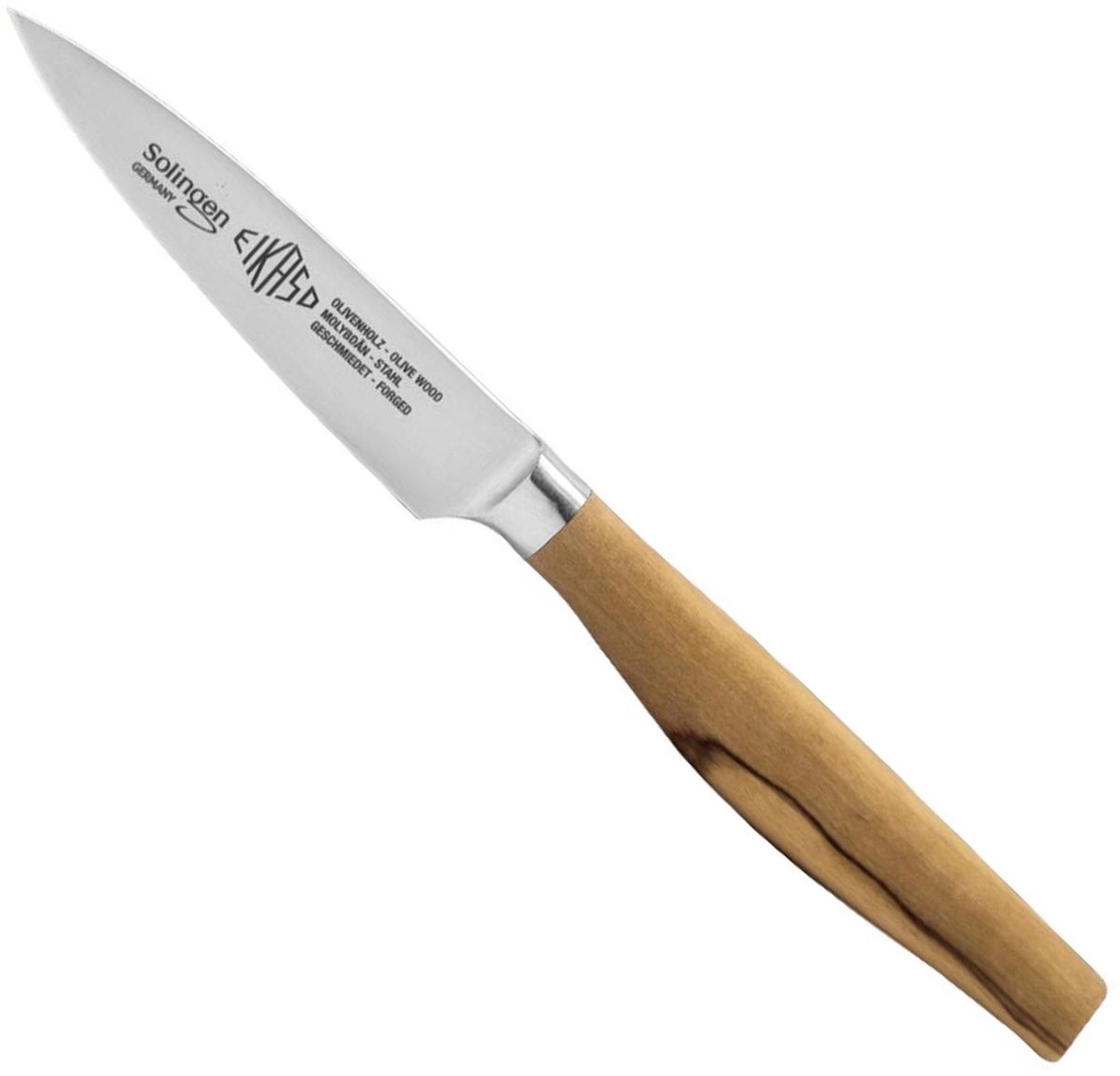 Eikaso Solingen Groentemes – 12 cm – Olijfhouten Handvat – Gesmeed – Duitse Precisie