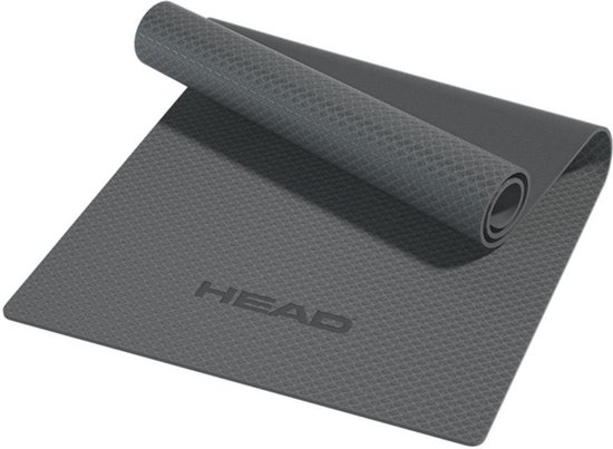 HEAD Yogamat - Yoga Mat - Sportmat - Fitnessmat - Pilates Mat - 183x80x0,7cm - Grijs