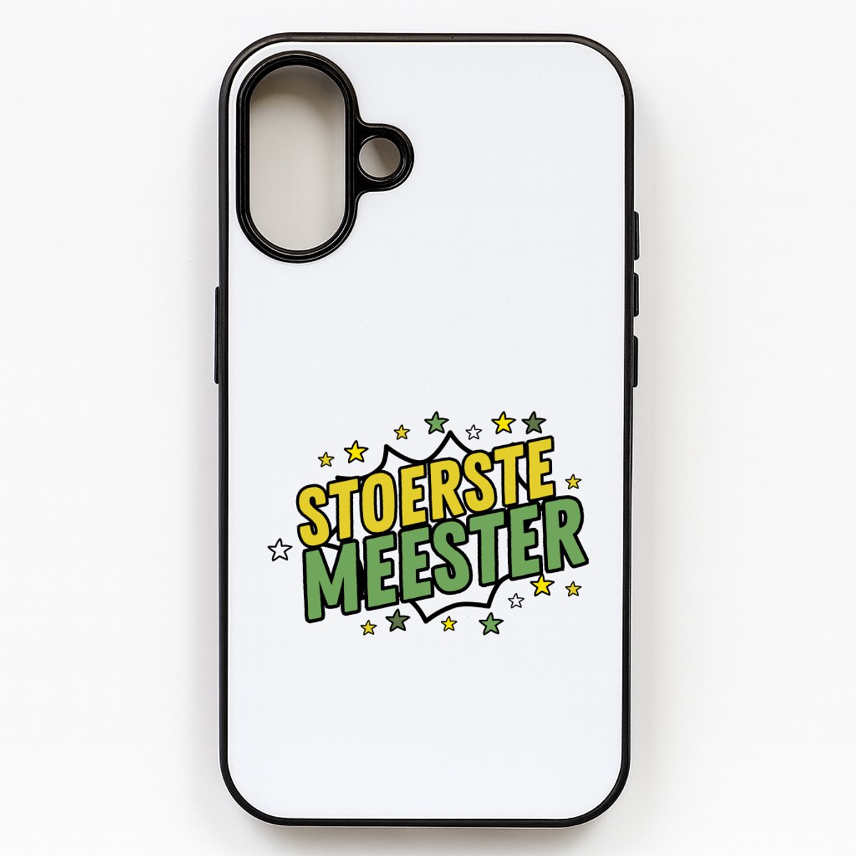 Hacebo® - Stoerste meester telefoonhoesje - Meester - beste meester - telefoonhoesjes - school - verjaardagscadeau - afscheidscadeau - kado - hoesje geschikt voor iPhone 16