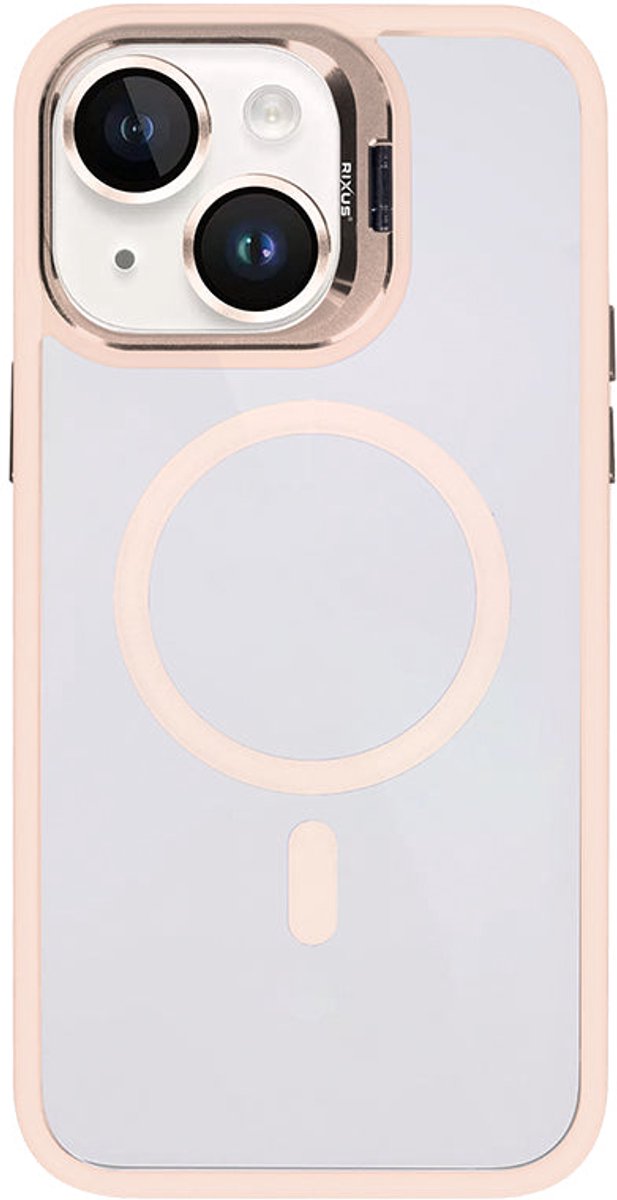 Rixus Classic 03 Case With MagSafe For Apple iPhone 14 Plus Light Pink