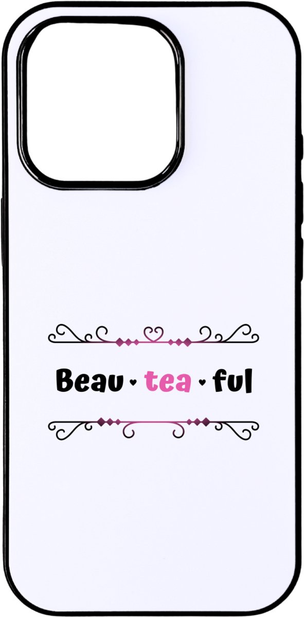 Hacebo® - beau tea ful telefoonhoesje - Thee - mooie mensen die houden van thee - telefoonhoesjes - verjaardag - cadeau - kado - geschenk - hoesje geschikt voor iPhone 16 Pro