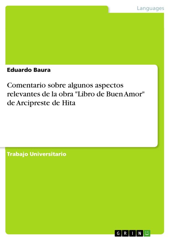 Comentario sobre algunos aspectos relevantes de la obra "Lib ... - cover