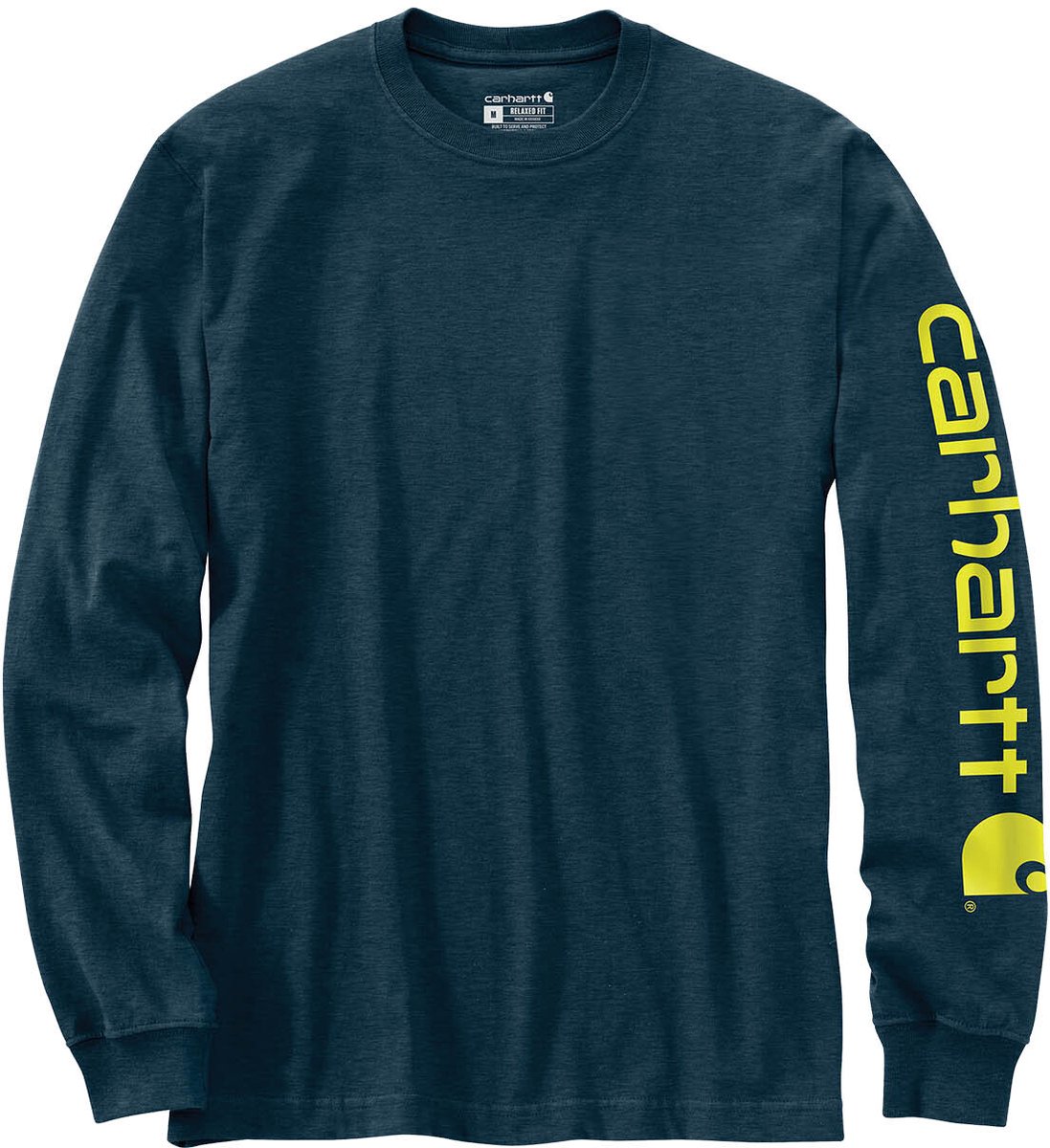 Carhartt Longsleeve Sleeve Logo T-Shirt L/S Night Heather-L Blauw