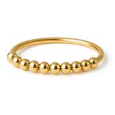 Anxiety Ring - Stress Ring - Fidget Ring - Anxiety Ring For Finger - Draaibare Ring Dames - Angst Ring - Spinner Ring - (RVS) Gold-Plated