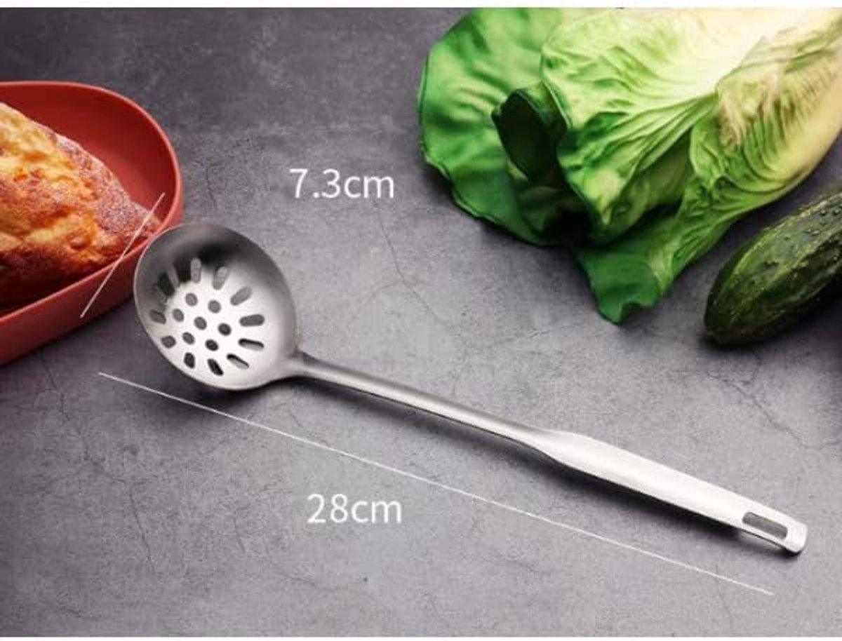 Schuimlepel Roestvrij Staal 28 x 7,3 cm - Keukenaccessoire