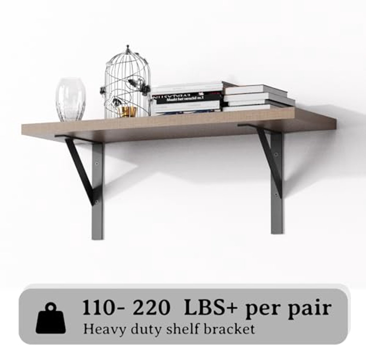 Plankhoek, 4 stuks, metalen hoek, plankbeugel, zwart, plankhouder, plankbeugel, plankdrager, zware console, wandhouder, hoek voor plankbevestiging